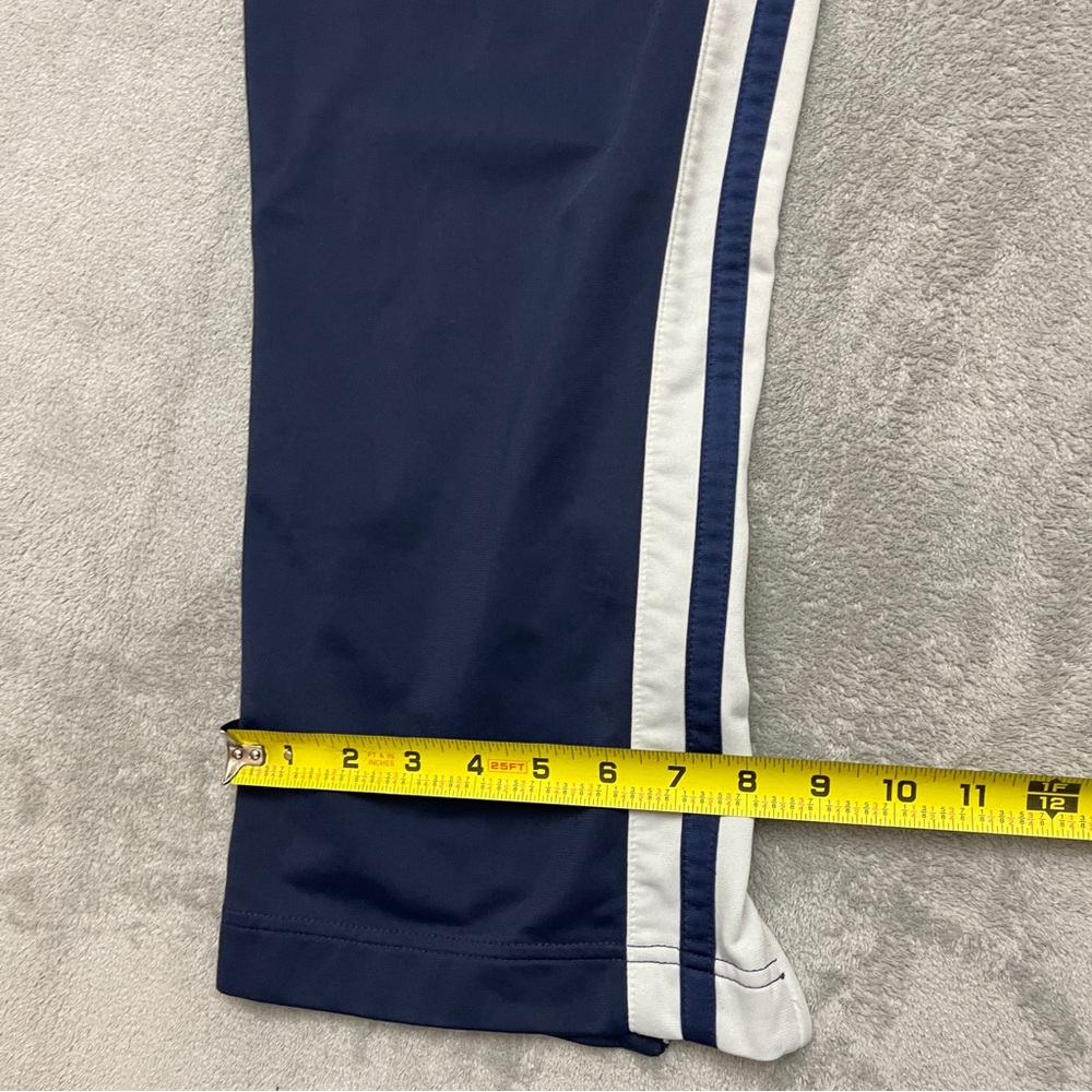 Vintage Nike Track Pants Mens M Blue Zip Cuffs Warm Up Y2K 90s Wide Leg Lined - Picture 6 of 14